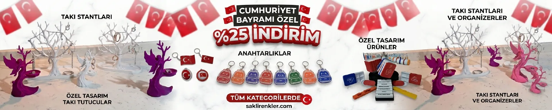 Cumhuriyet Bayramı Özel Tüm Kategorilerde %25 İndirim