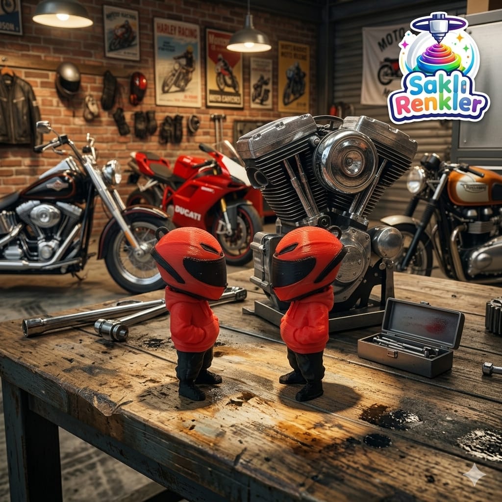 Motorcu anahtarlık