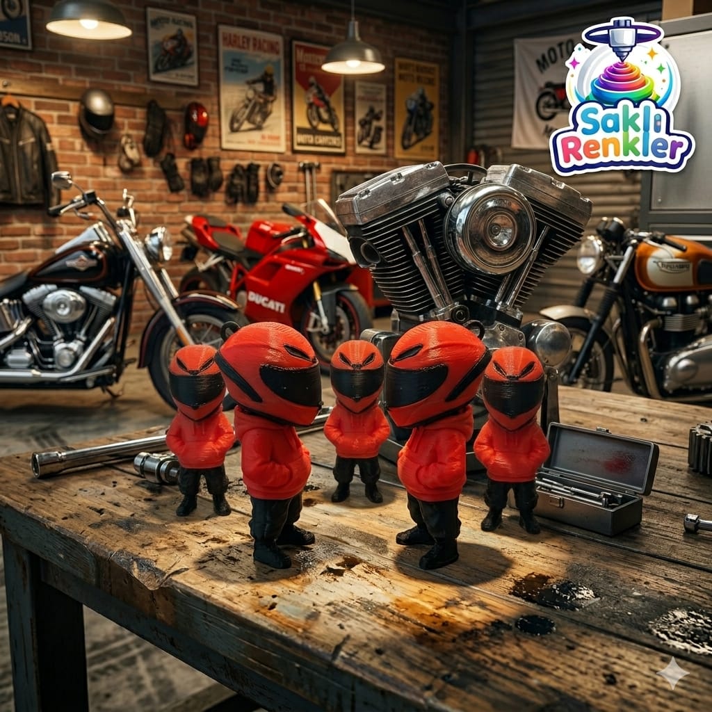 Motorcu anahtarlık