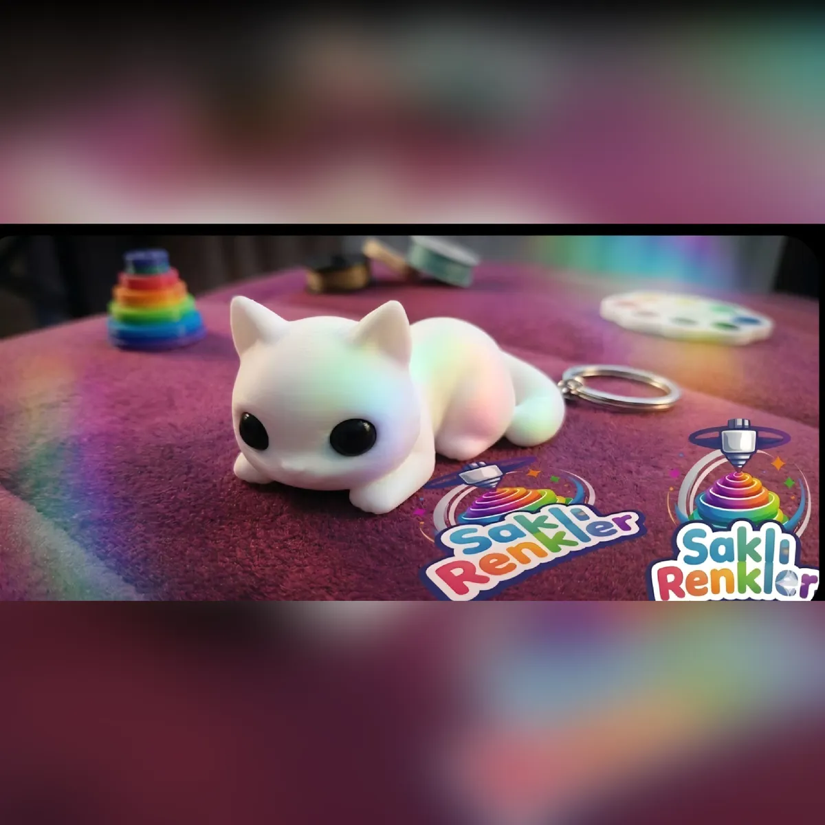Sevimli kedi anahtarlık