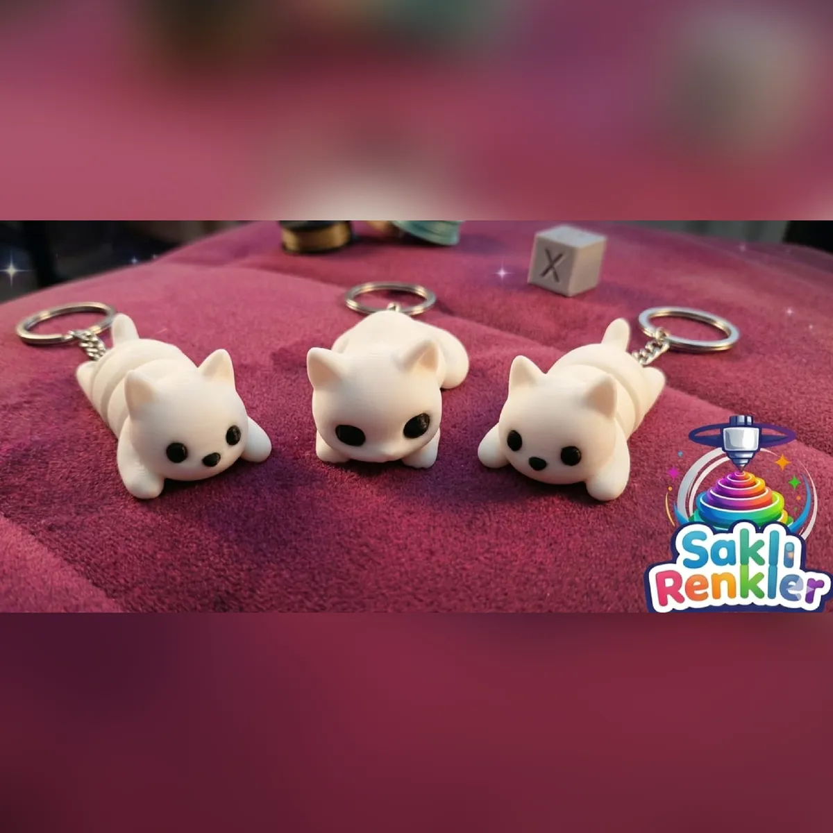 Sevimli kedi anahtarlık