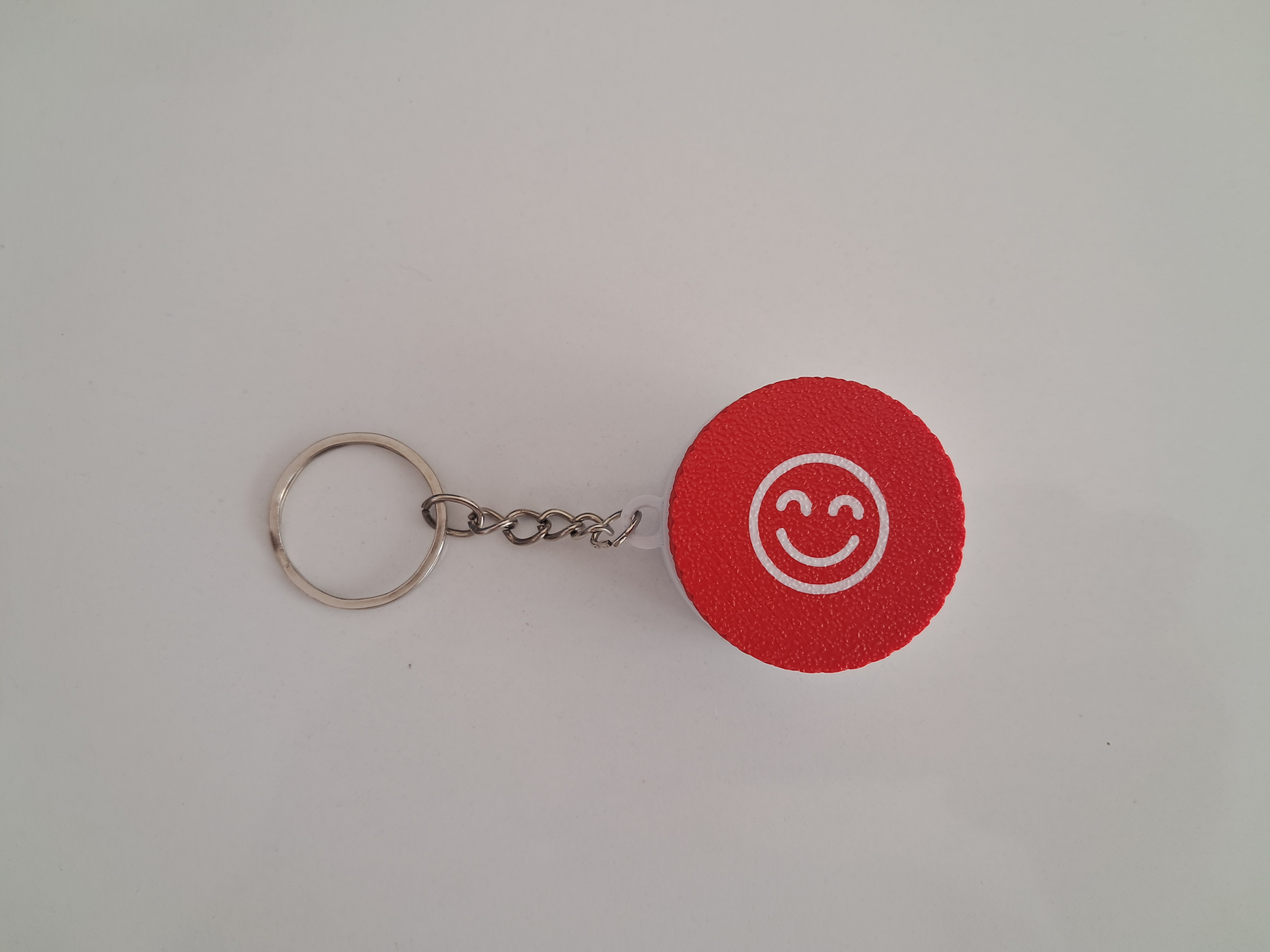 Tek Bölmeli Yuvarlak İlaç Kutusu (Gülen Yüz Simgeli - Kırmızı)